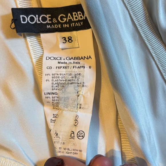 DOLCE & GABBANA Monochrome Gingham
Checked Ruched Bodycon Dress Size 2 - Picture 8 of 8